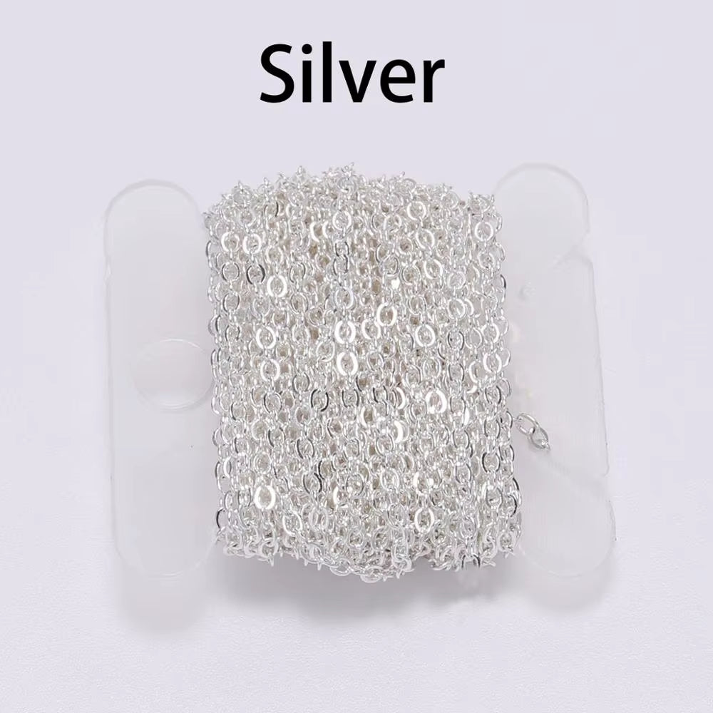 5 M/Lot Gold/Bronze Plated Necklace Chain for Jewelry Making Findings DIY Necklace Chains Materials Handmade Supplies